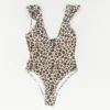 Zaful Tan Animal Print One-Piece