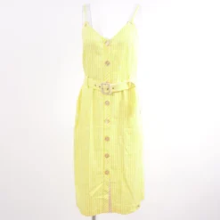 Ted Baker Yellow Striped Midi Dress