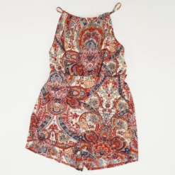 SHEIN Red Graphic Romper