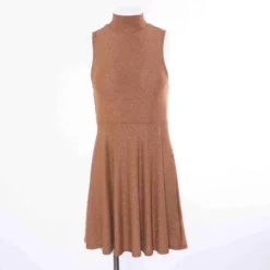 Bronze Solid Midi Dress