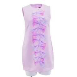 CYNTHIA ROWLEY Pink Graphic Mini Dress