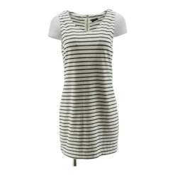 Vila White Striped Mini Dress