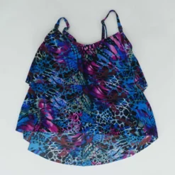 Black Graphic Swim Top