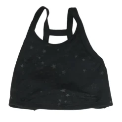 Spiritual Gangster Black Stars Wrapped In Love Sports Bra