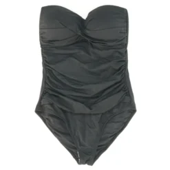 Twist-Front Ruched One-Piece Swimsuit - Size 6, 8