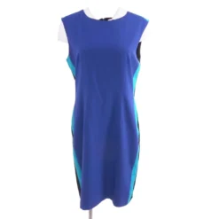 Calvin Klein Blue Color Block Midi Dress