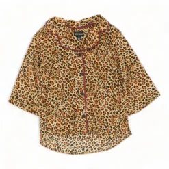 Tan Animal Print Pajama Top