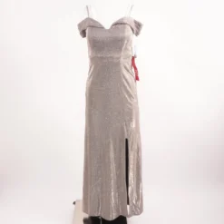 Tan Solid Formal Dress