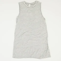 Gray Striped Mini Dress