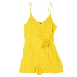 Yellow Solid Romper