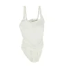 Athleta White Solid One-Piece