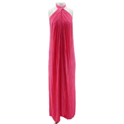 A.L.C. Pink Solid Athena Pleated Maxi Dress