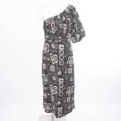 Black Graphic Maxi Dress