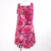 Roberto Cavalli Magenta Sleeveless Floral Mini Dress
