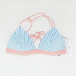 Blue Striped Swim Top
