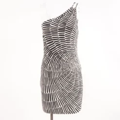 Black Geometric Midi Dress