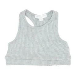 Spiritual Gangster Gray Solid Ballet Rib Bra