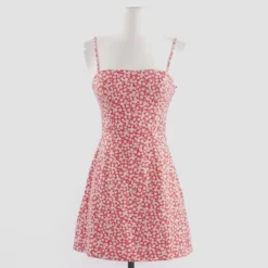 French Connection Baylee Whisper Print Minidress In Fire Coral - Size 0