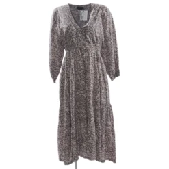 Gray Floral Maxi Dress