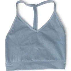 Spiritual Gangster Blue Solid Sports Bra