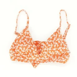 Orange Floral Swim Top