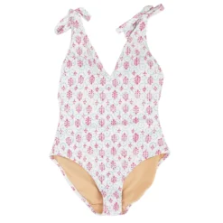 J. Crew White Graphic One-Piece