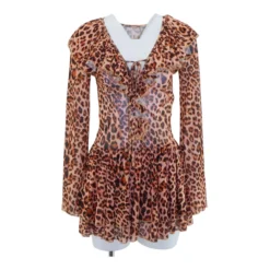 SHEIN Tan Animal Print Mini Dress