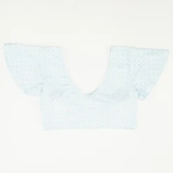 Blue Geometric Swim Top