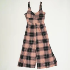 Pink Plaid Jumpsuit