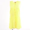 Johnny Was Yellow Eyelet Mini Dress