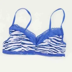 Blue Graphic Bra