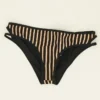 Black Striped Swim Bottom