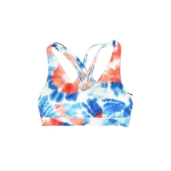 Blue Tie Dye Sports Bra