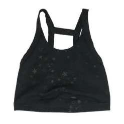 Spiritual Gangster Black Stars Wraped In Love Sports Bra