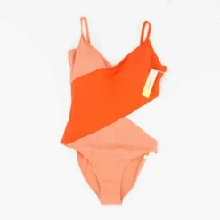 Pink Color Block One-Piece