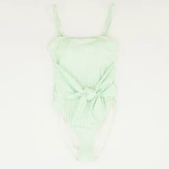 Green Striped One-Piece