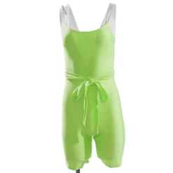 Neon Green Solid Romper