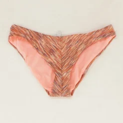 Coral Striped Swim Bottom