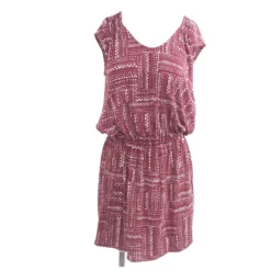 Burgundy Graphic Midi Dress