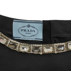Prada Black Crystal Embellished Mini Dress -Swimwear Shore a068c259 3f24 4da9 94ea 0efa0bd9d247