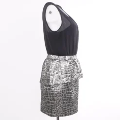 Vintage Croc-Skin Patterned Peplum Mini Dress -Swimwear Shore a2d6b630 92b1 477e a2b1 12df899854c8