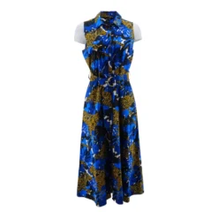 Karen Millen Blue Graphic Maxi Dress