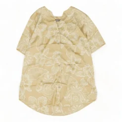 Beige Floral Pajama Top