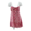 Pink Floral Mini Dress