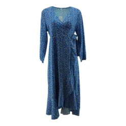 N/A Blue Floral Midi Dress