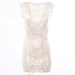 LIKELY Silver Solid Mini Dress