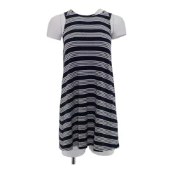 Navy Striped Mini Dress
