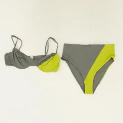 Green Color Block Two-Piece