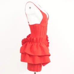 Red Solid Mini Dress -Swimwear Shore b6fd6940 a3a1 4482 a3c2 6e006f7b3804