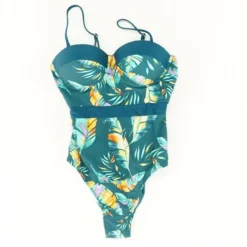 CUPSHE Teal Tropical One-Piece